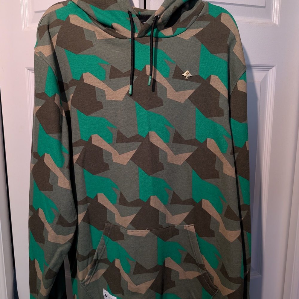 LRG Green and Brown Camouflage Hoodie
